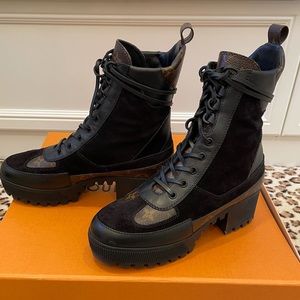 Louis Vuitton Suede Monogrammed Boots